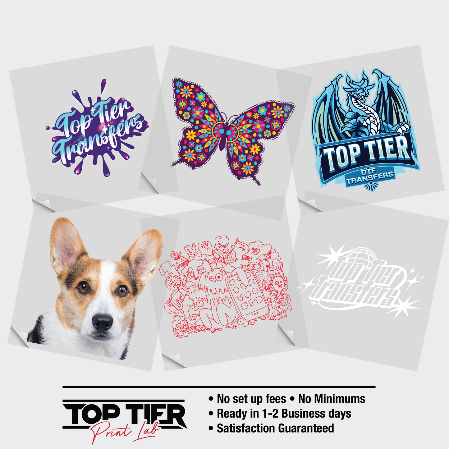 DTF Transfer Sample Pack (Limited 1 per order)