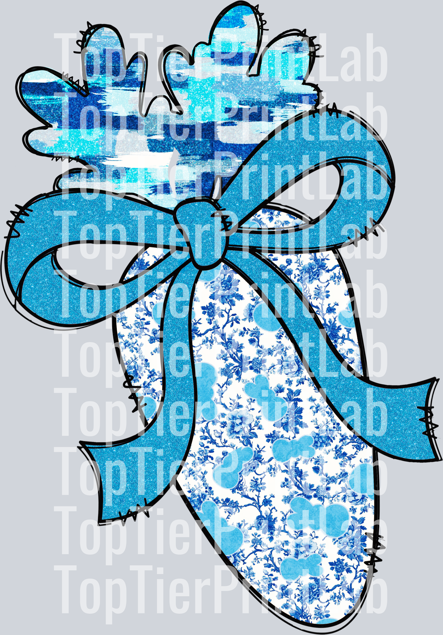Easter Blue Floral Carrot