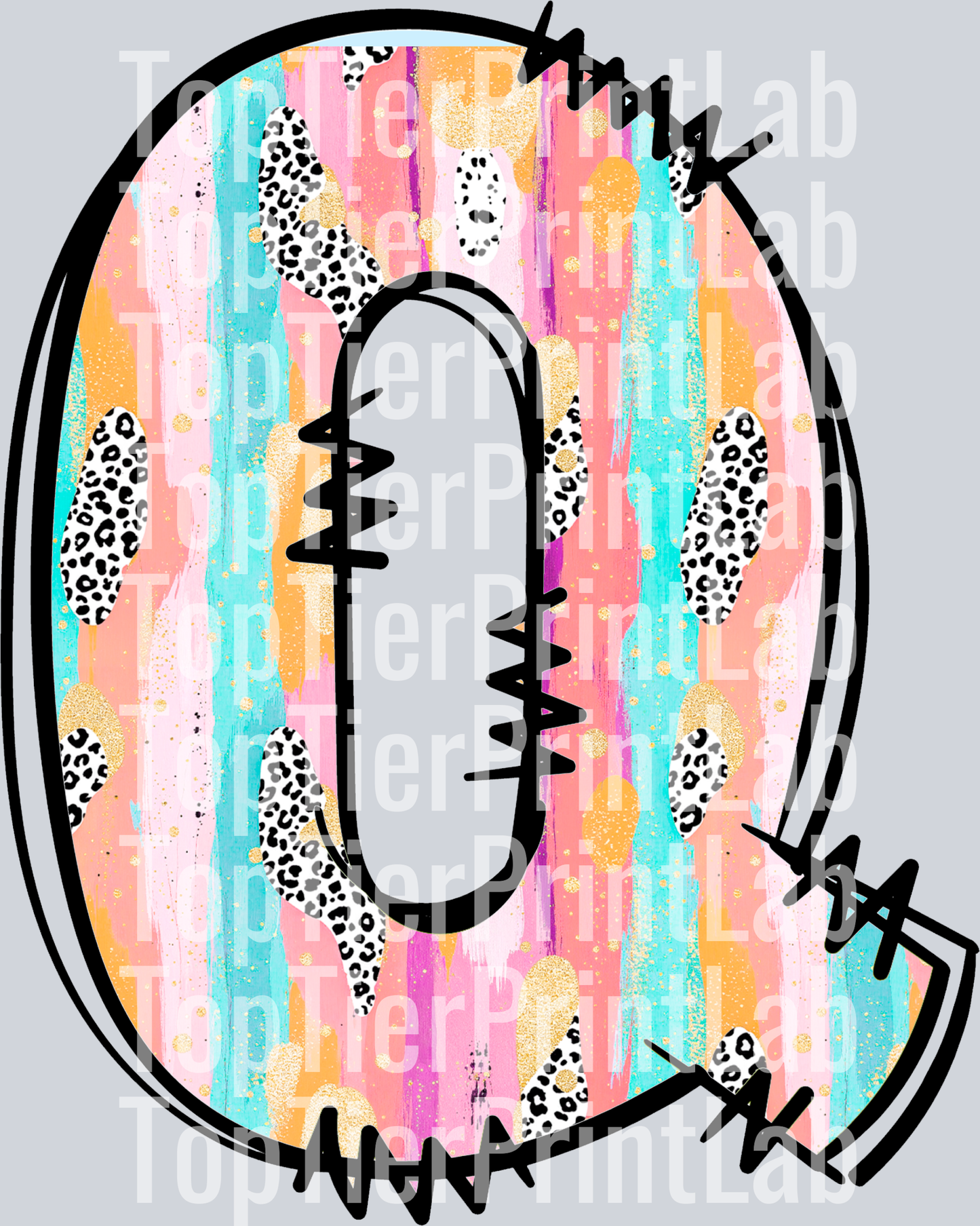 Easter Colorful leter Q