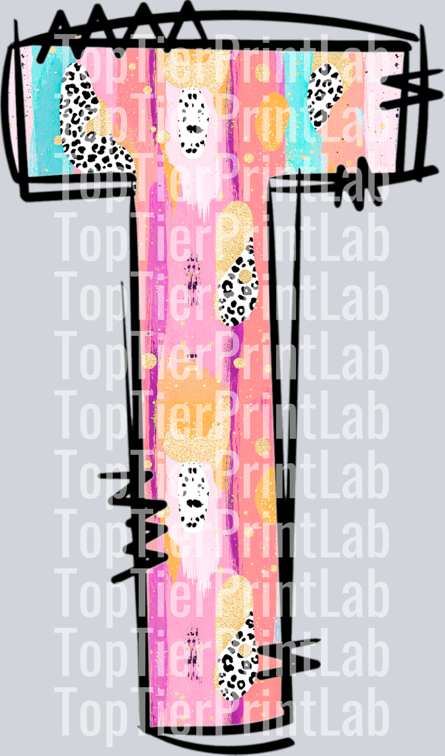 Easter Colorful leter T