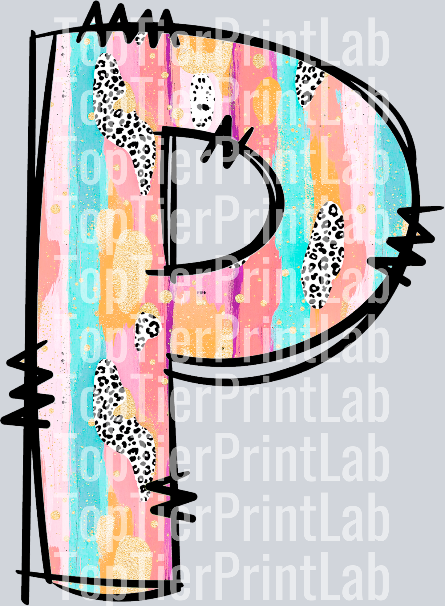 Easter Colorful leter P
