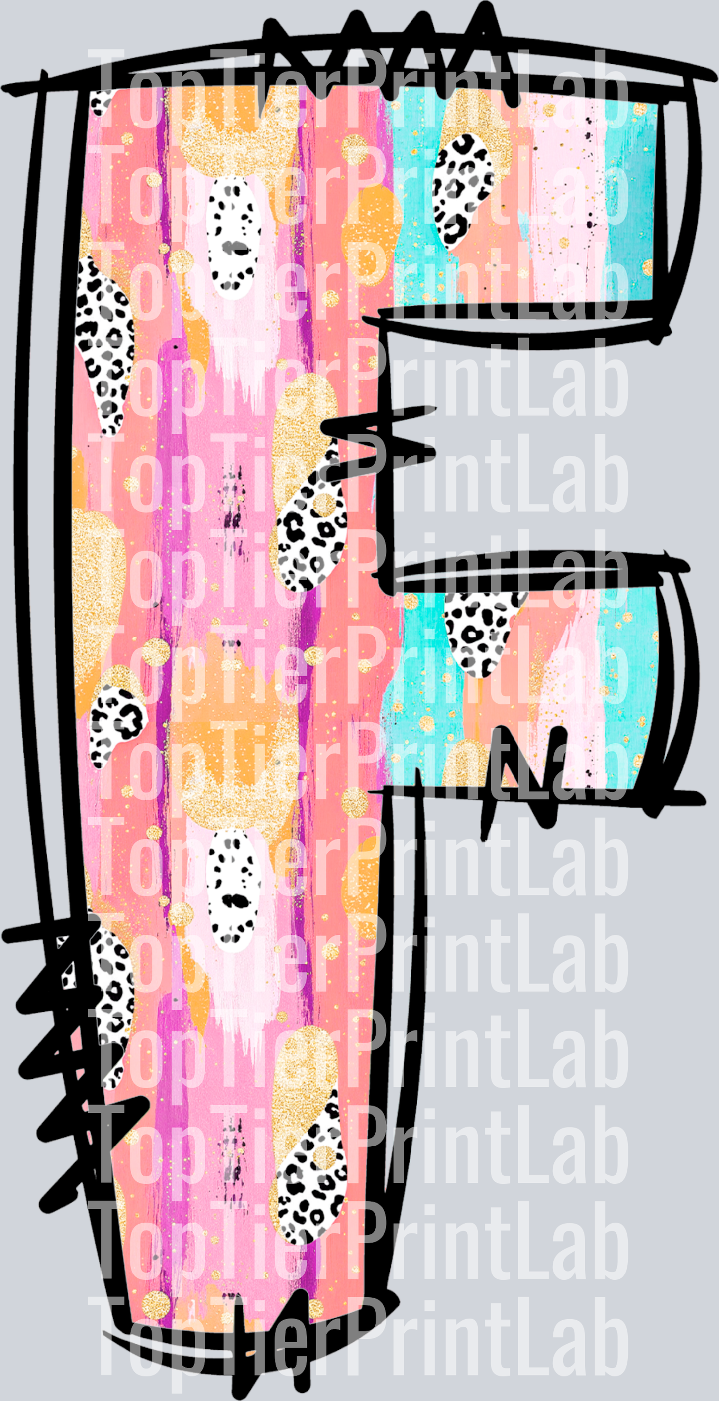 Easter Colorful leter F
