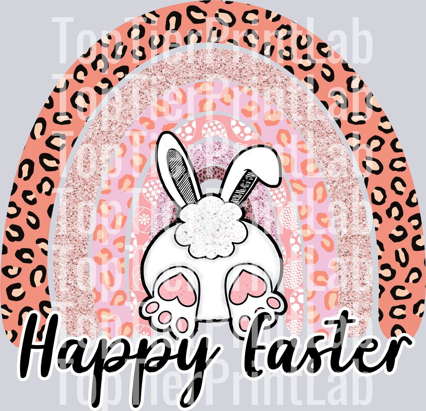 Easter Cheetah Print Rainbow