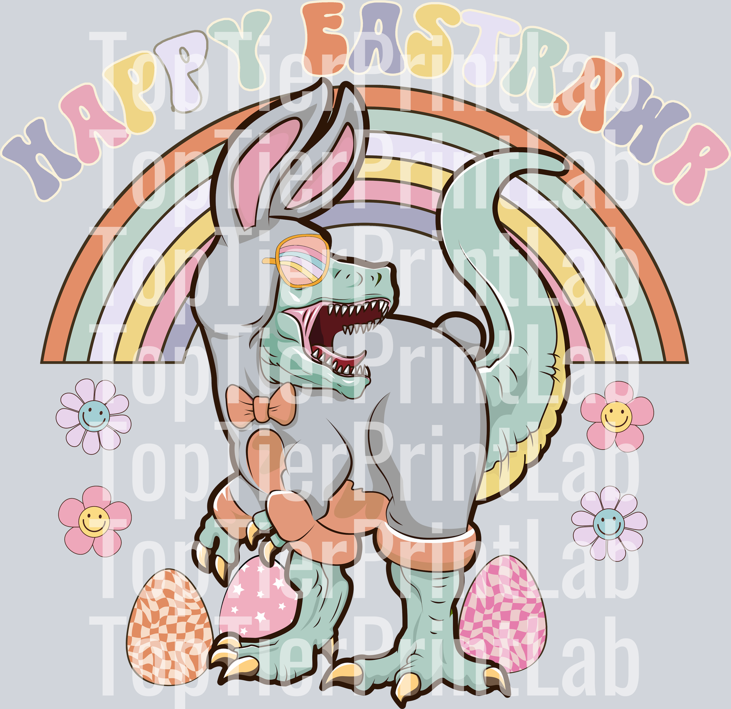 Happy Eastrawr Dinosaur