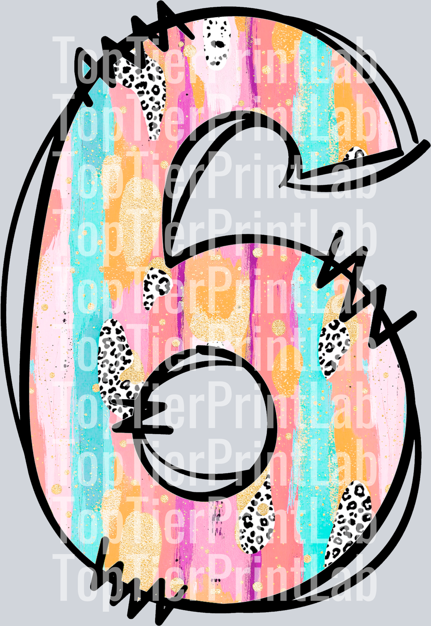 Easter Colorful Number 6