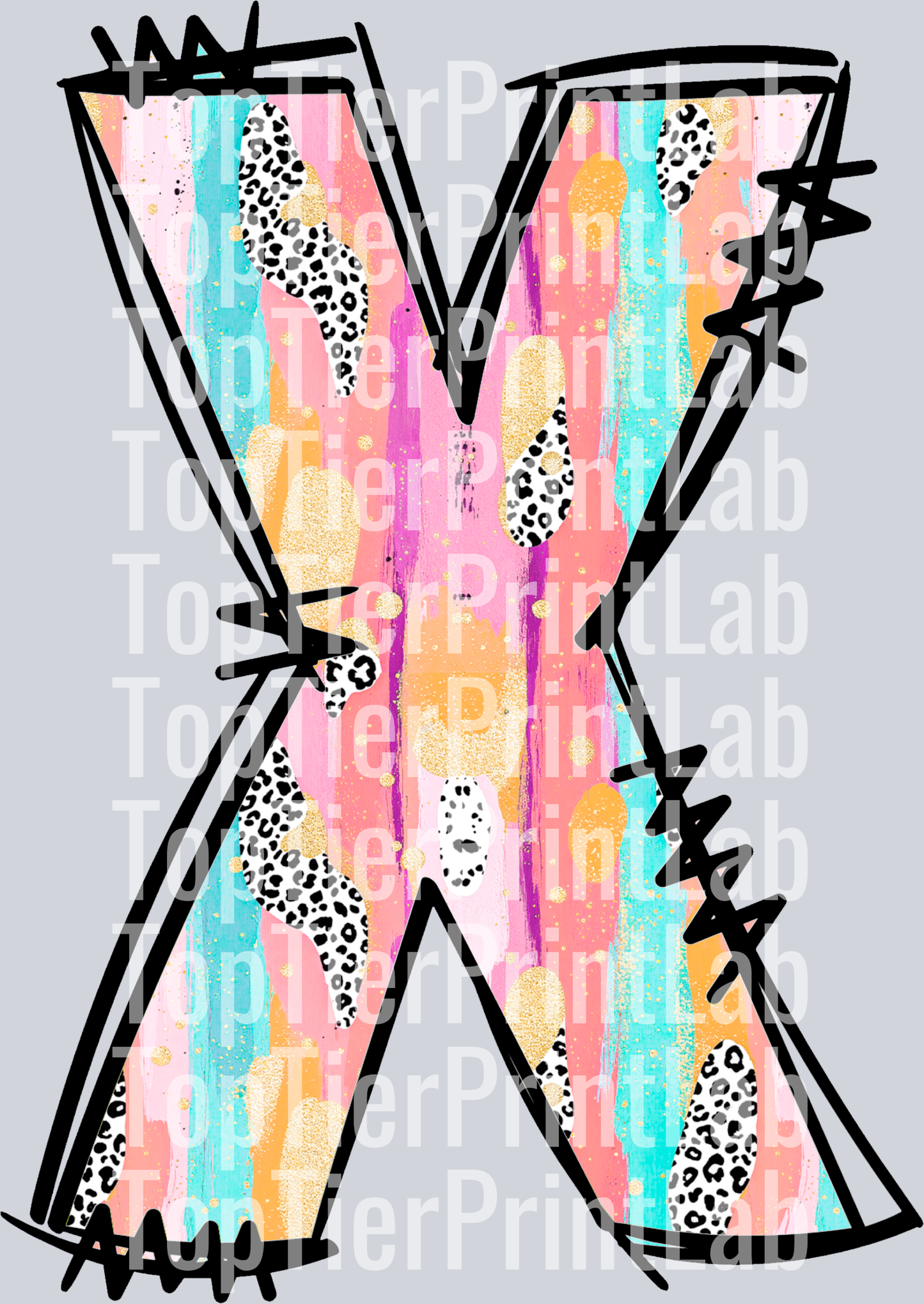 Easter Colorful leter X
