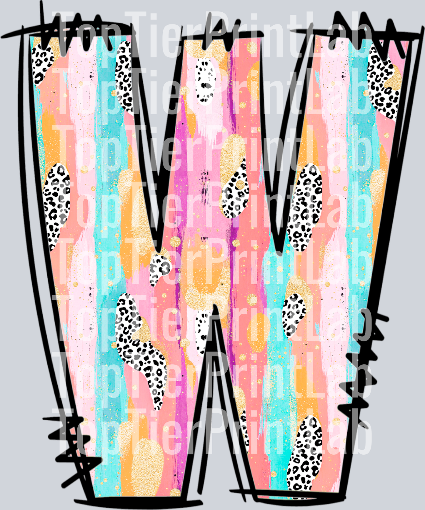 Easter Colorful leter W