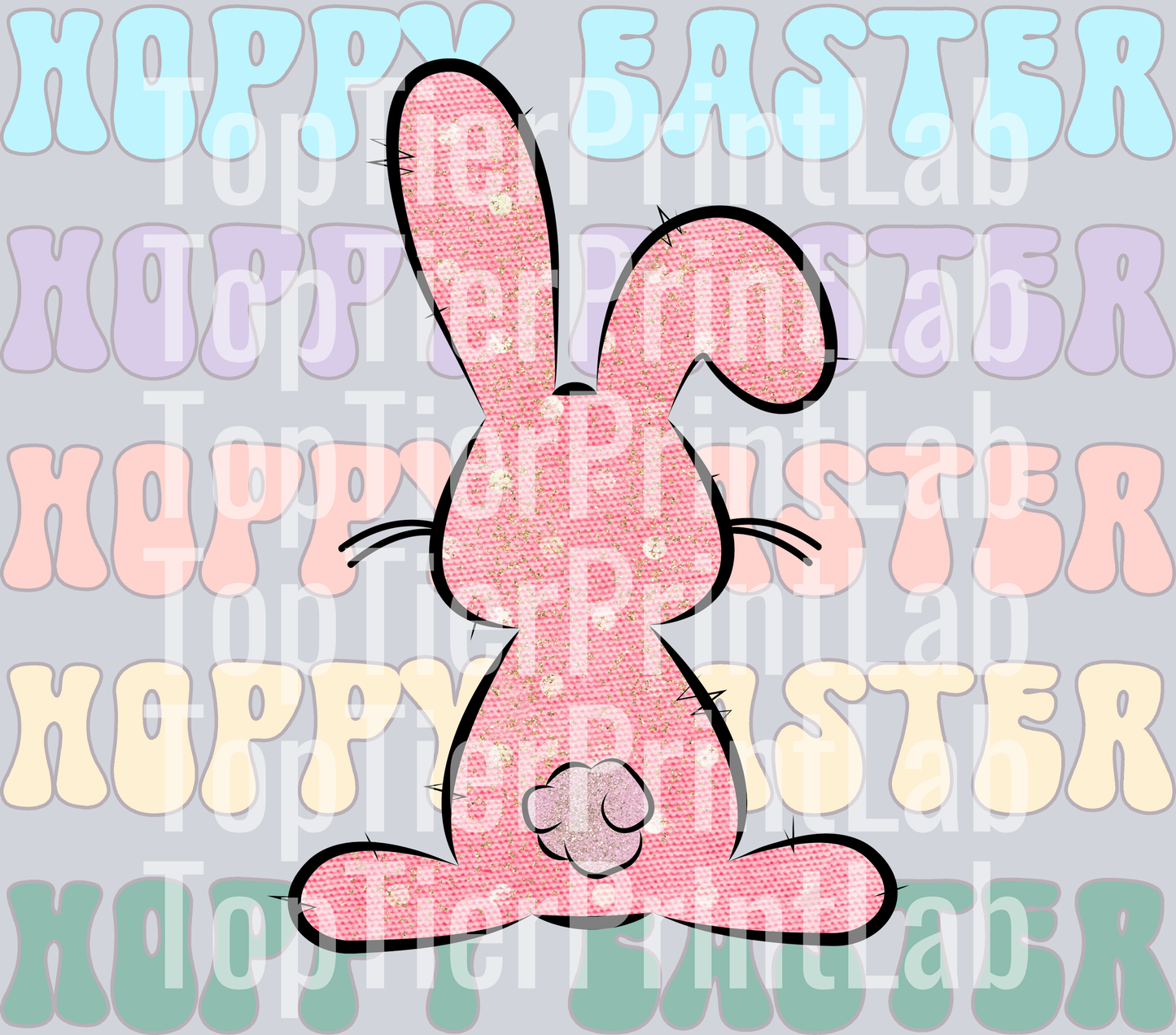 Happy Easter Pink Bunny
