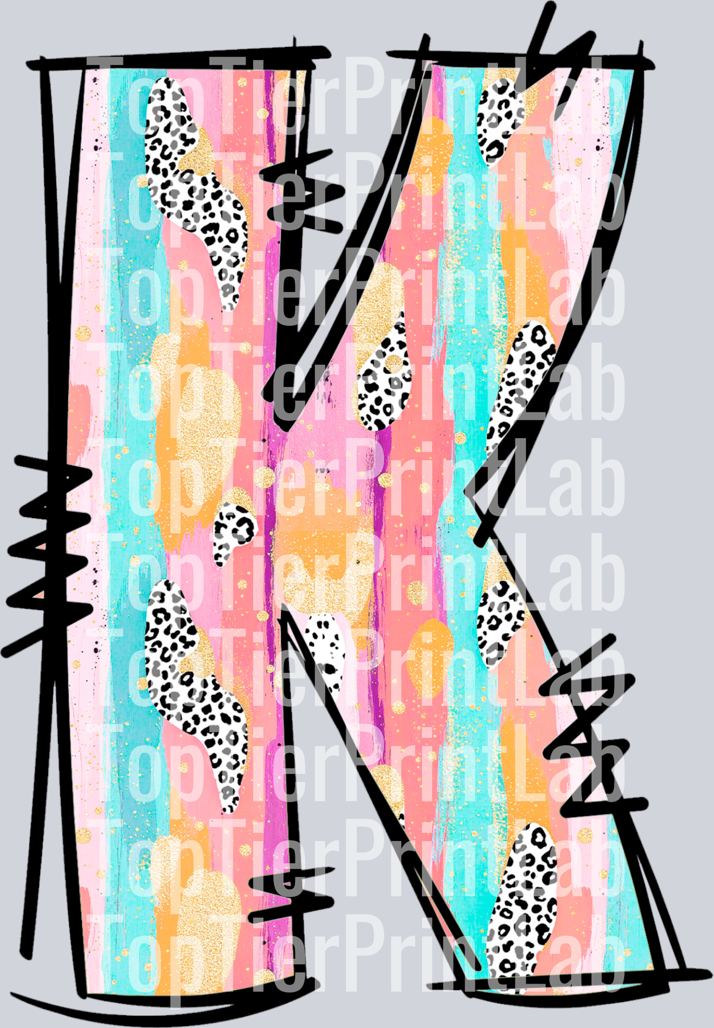 Easter Colorful leter K