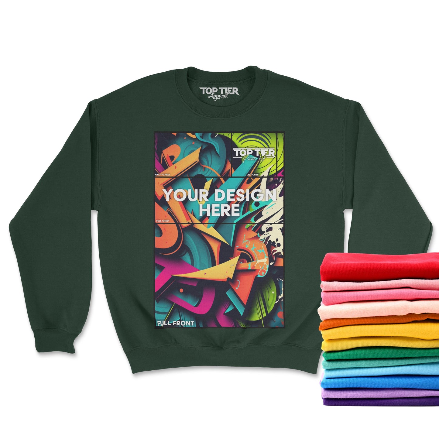 12+ CUSTOM FULL COLOR CREWNECK SWEATSHIRTS - TopTierPrintLab
