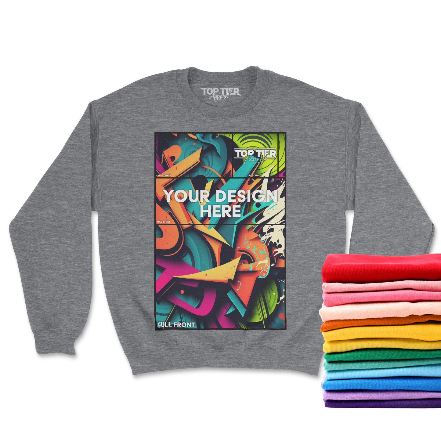 12+ CUSTOM FULL COLOR CREWNECK SWEATSHIRTS - TopTierPrintLab