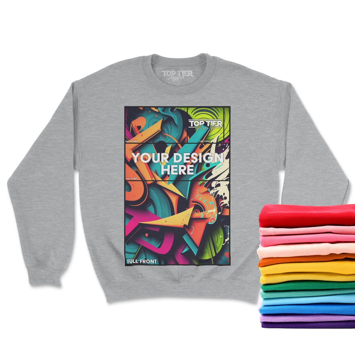 12+ CUSTOM FULL COLOR CREWNECK SWEATSHIRTS - TopTierPrintLab