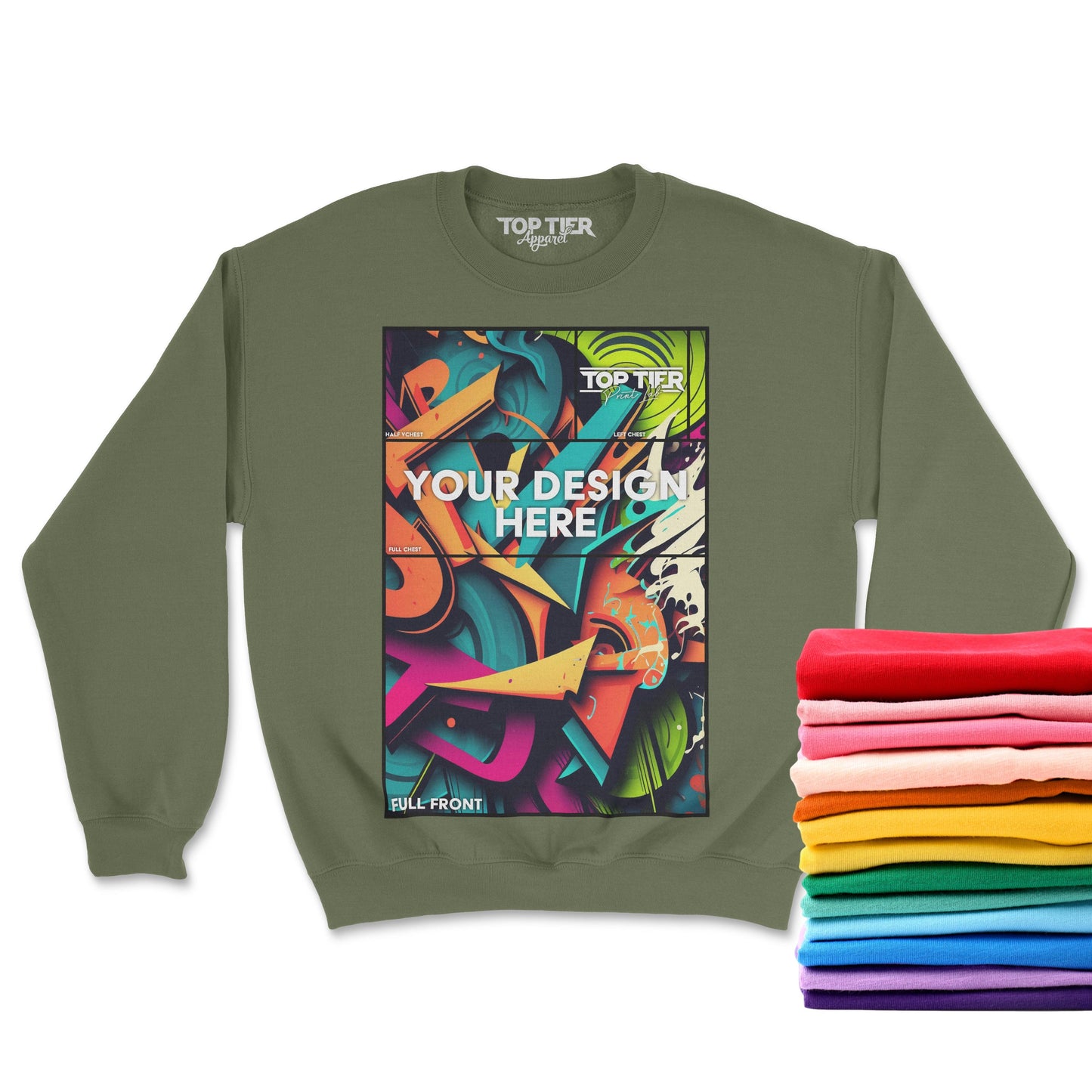12+ CUSTOM FULL COLOR CREWNECK SWEATSHIRTS - TopTierPrintLab