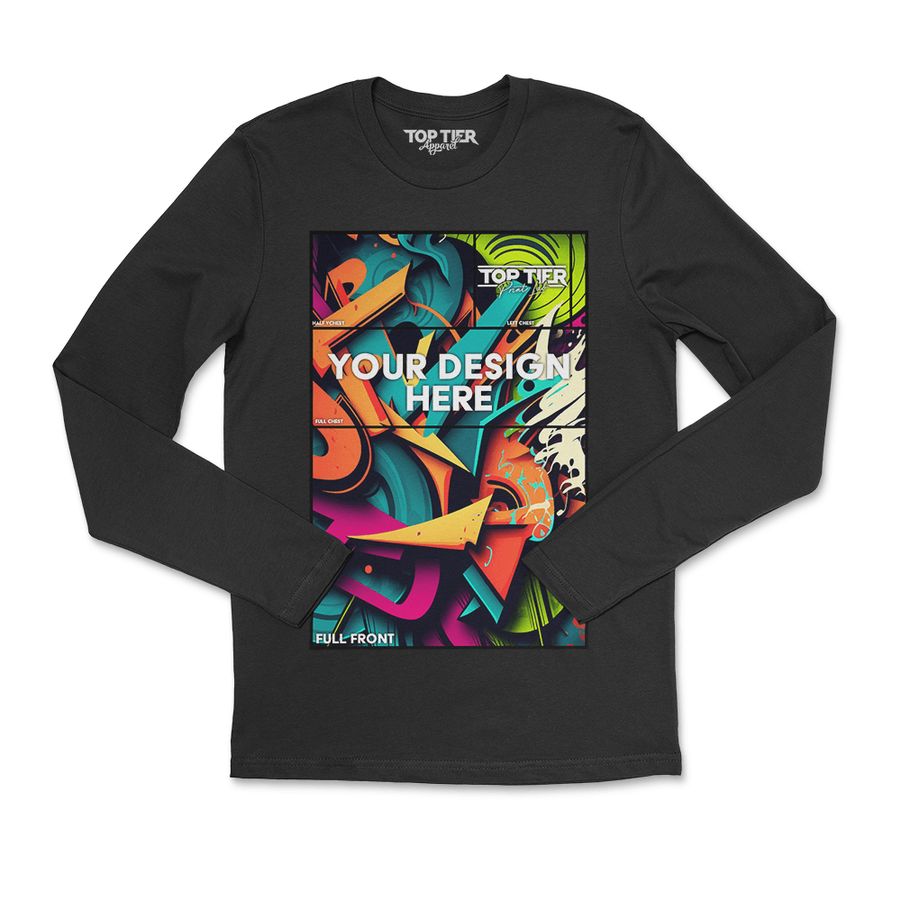 SINGLE CUSTOM FULL-COLOR LONG SLEEVE T-SHIRTS - TopTierPrintLab