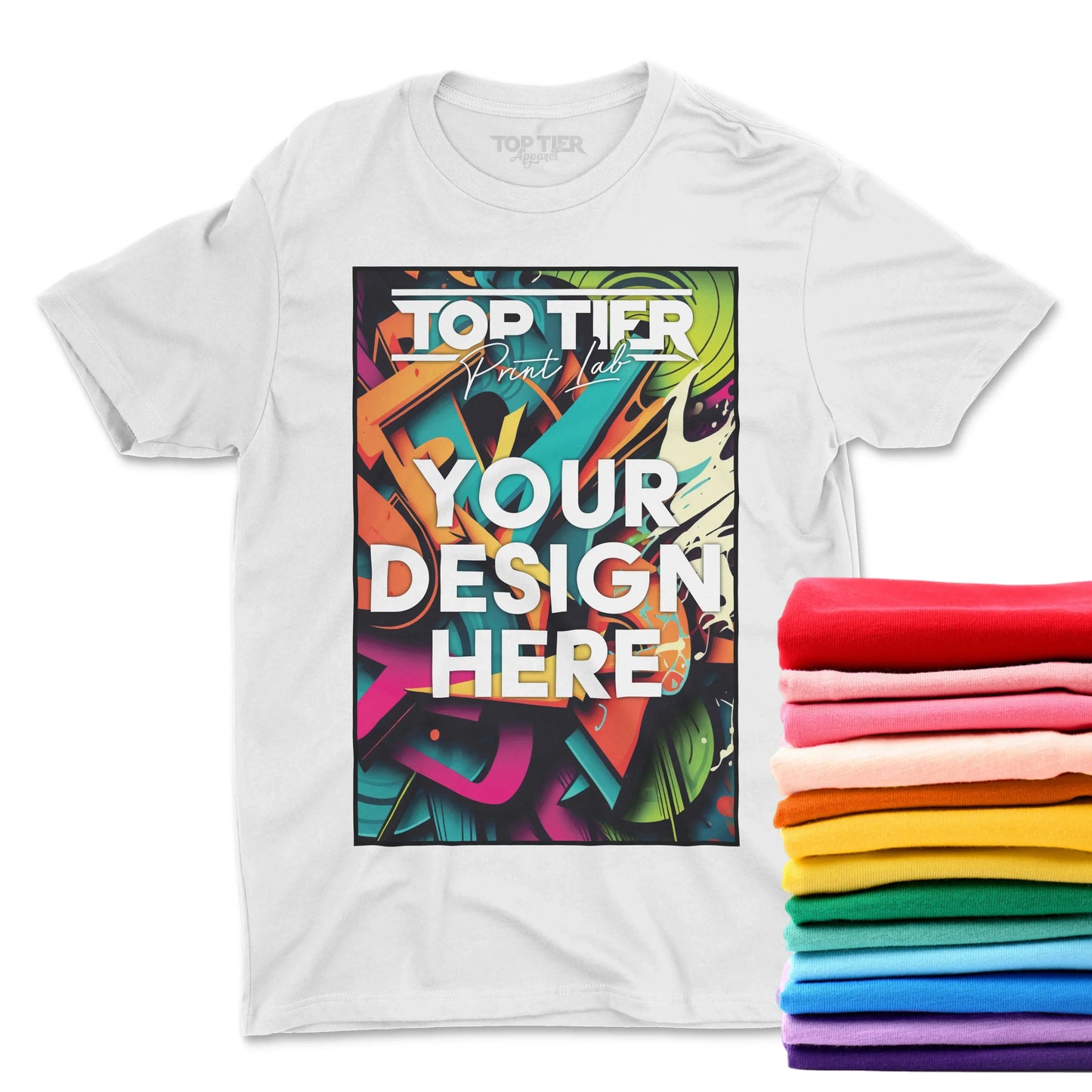 Quick Ship Custom Full Color Print T-shirt