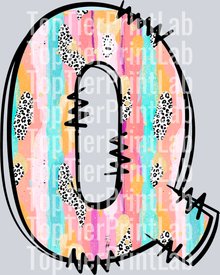 Easter Colorful leter Q