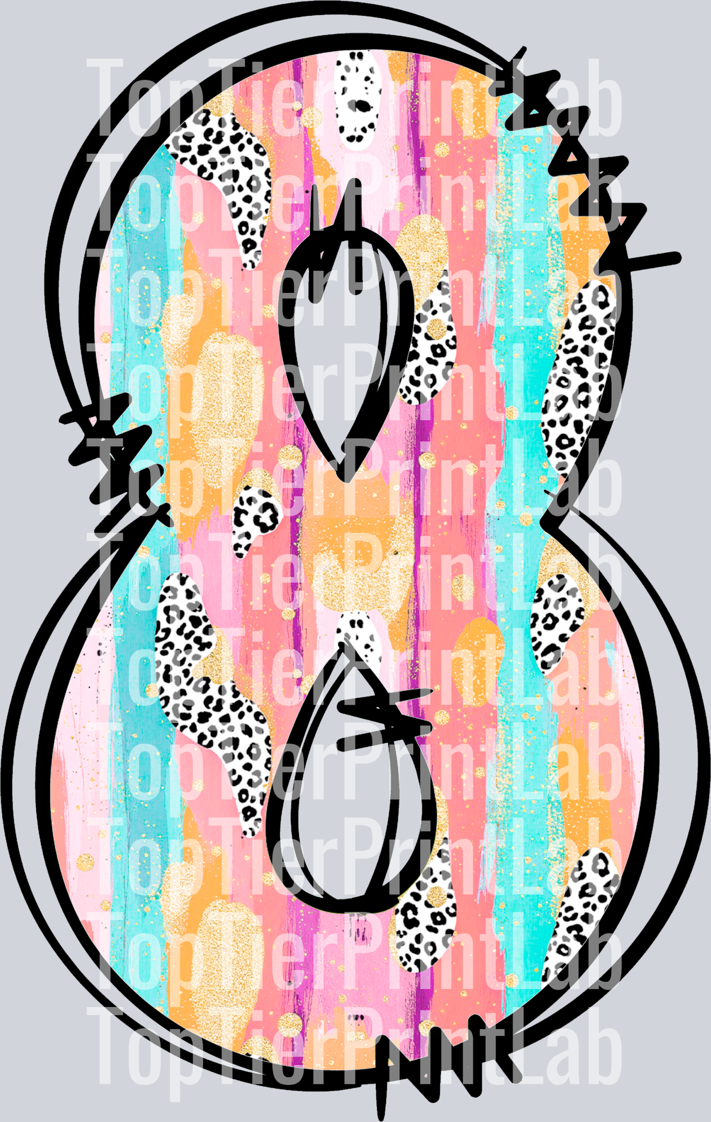 Easter Colorful Number 8