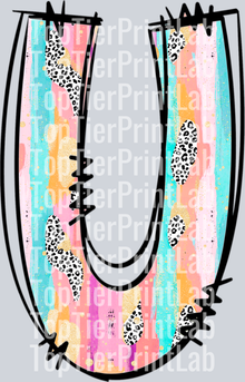 Easter Colorful leter U