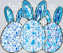 Easter Blue Floral Eggs