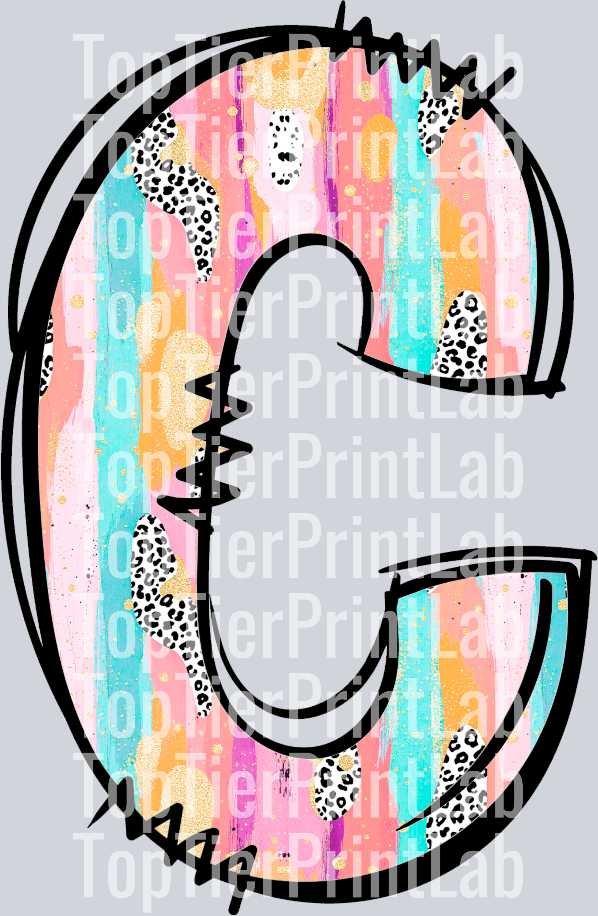 Easter Colorful leter C