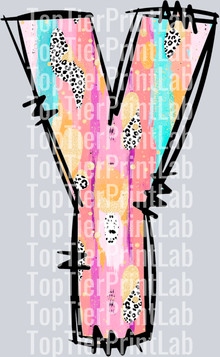 Easter Colorful leter Y