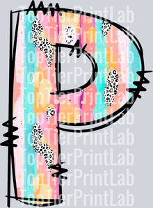 Easter Colorful leter P