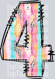 Easter Colorful Number 4