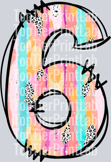 Easter Colorful Number 6
