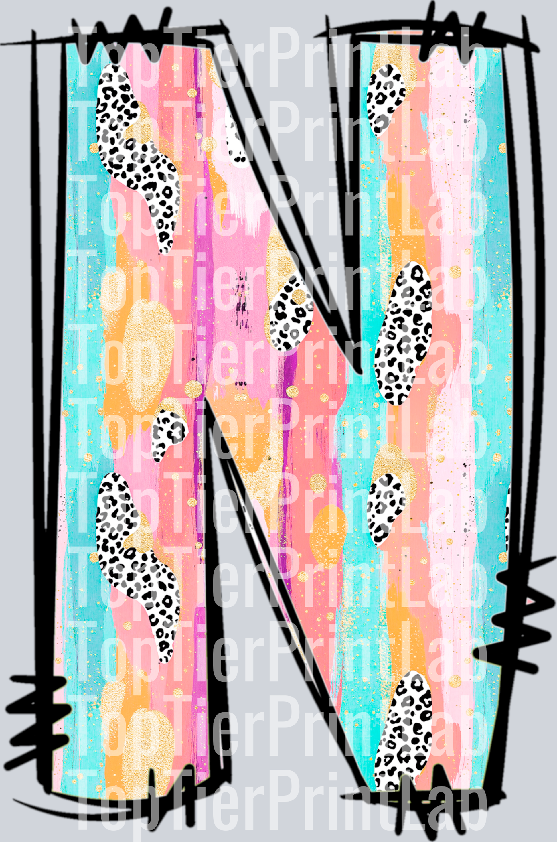 Easter Colorful leter N