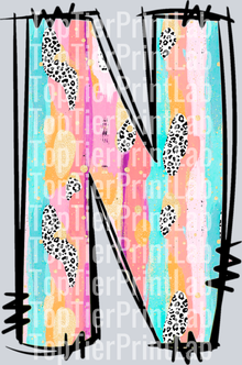 Easter Colorful leter N