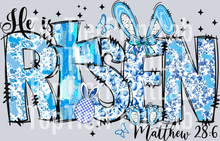 Easter Blue Floral He Is Risen