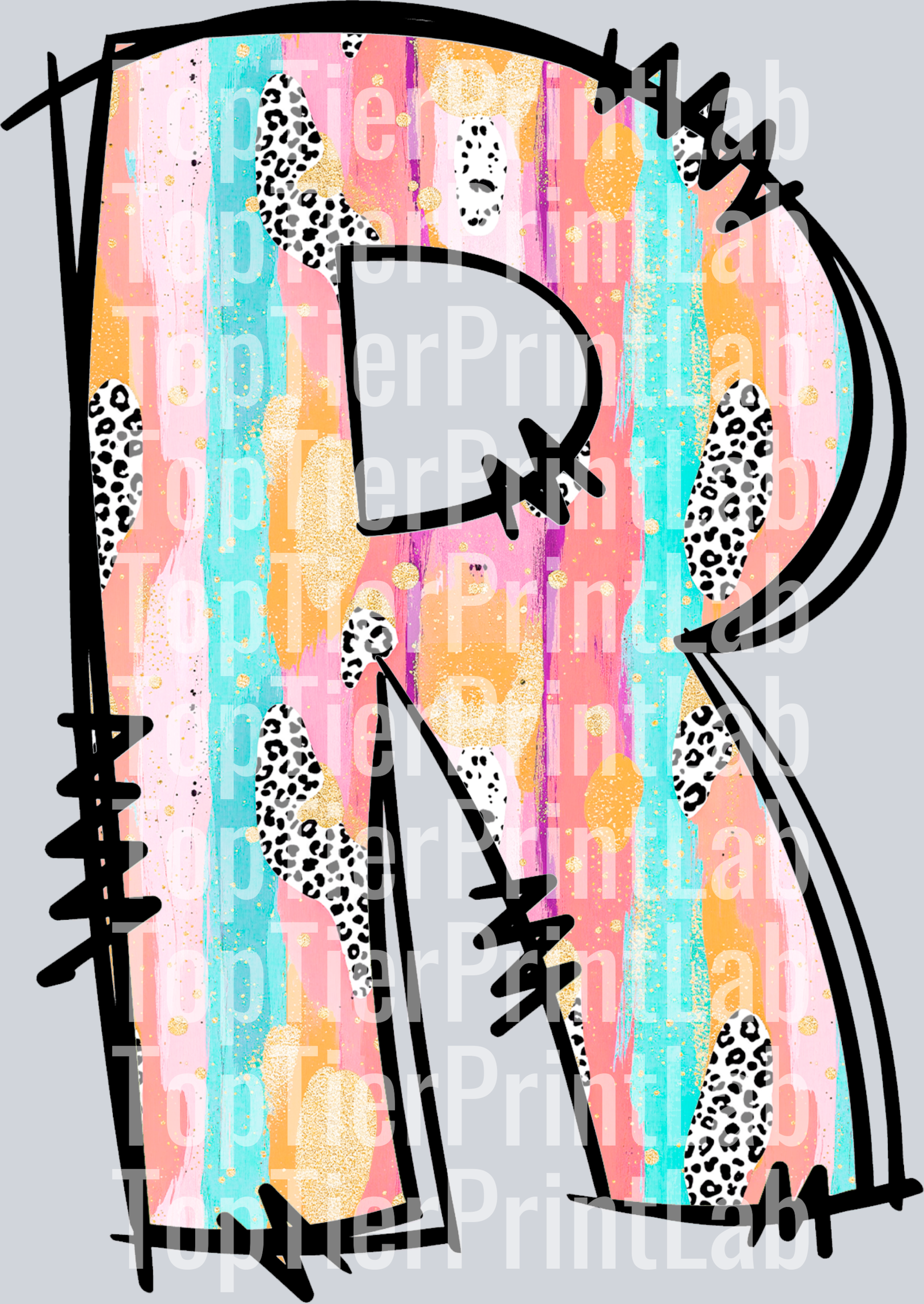 Easter Colorful leter R