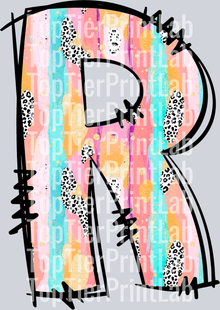 Easter Colorful leter R