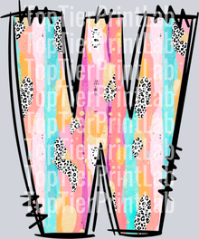Easter Colorful leter W