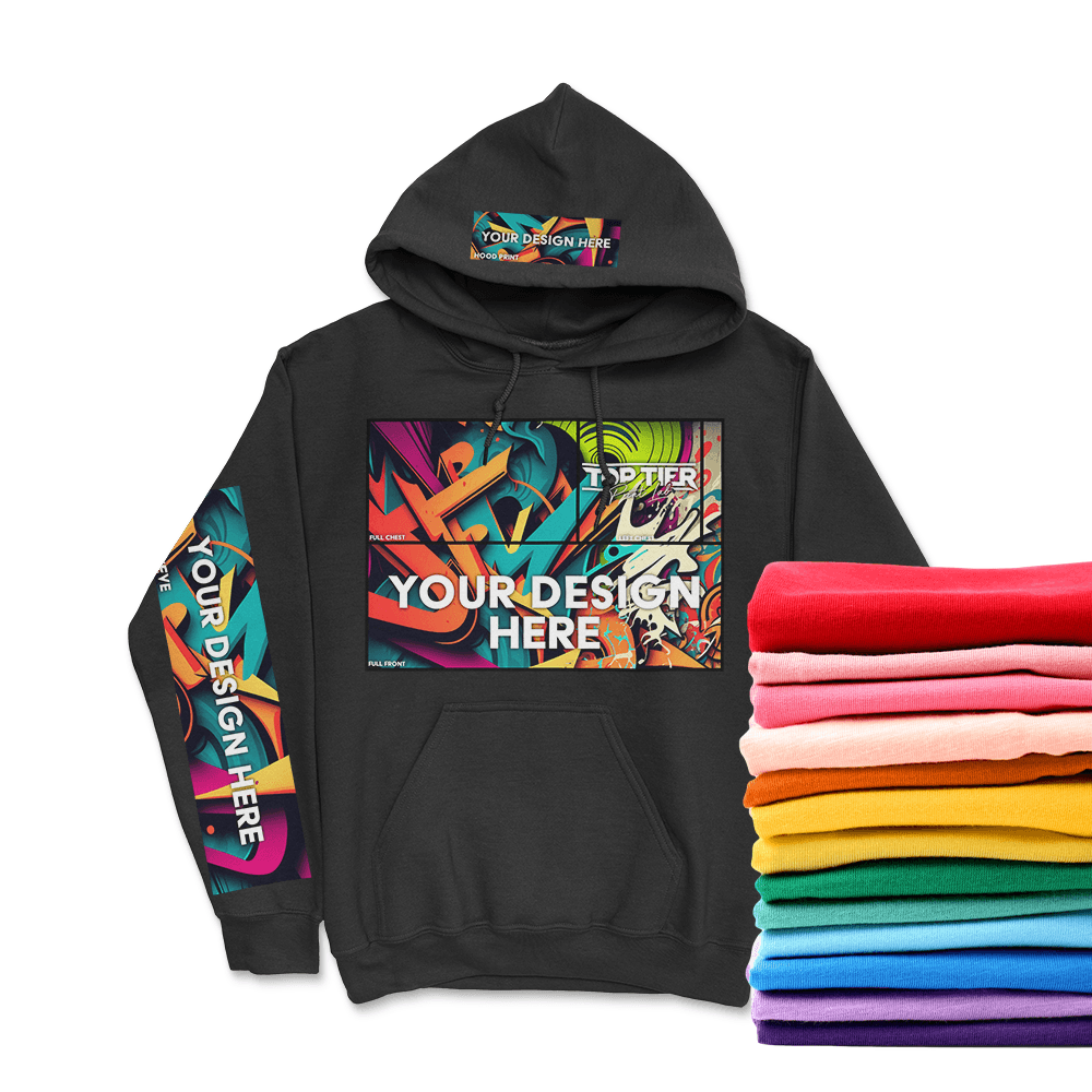 12+ CUSTOM FULL COLOR HOODIE - TopTierPrintLab