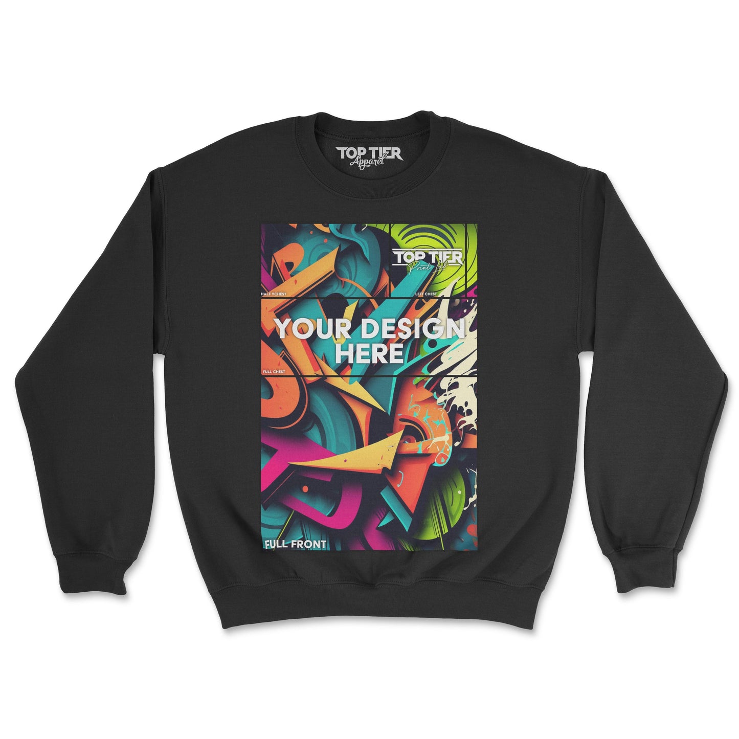 SINGLE CUSTOM FULL COLOR CREWNECK SWEATSHIRTS - TopTierPrintLab