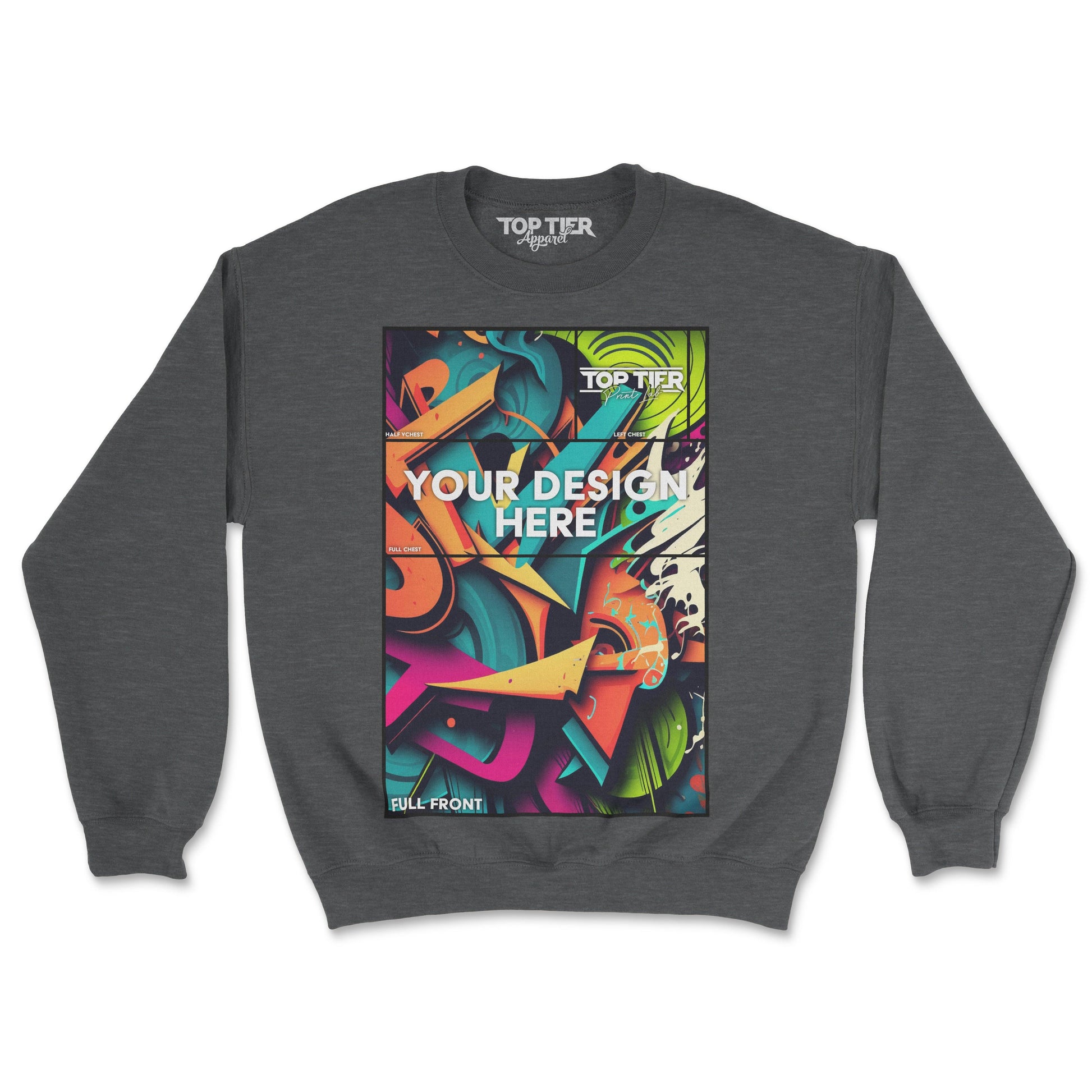 SINGLE CUSTOM FULL COLOR CREWNECK SWEATSHIRTS - TopTierPrintLab