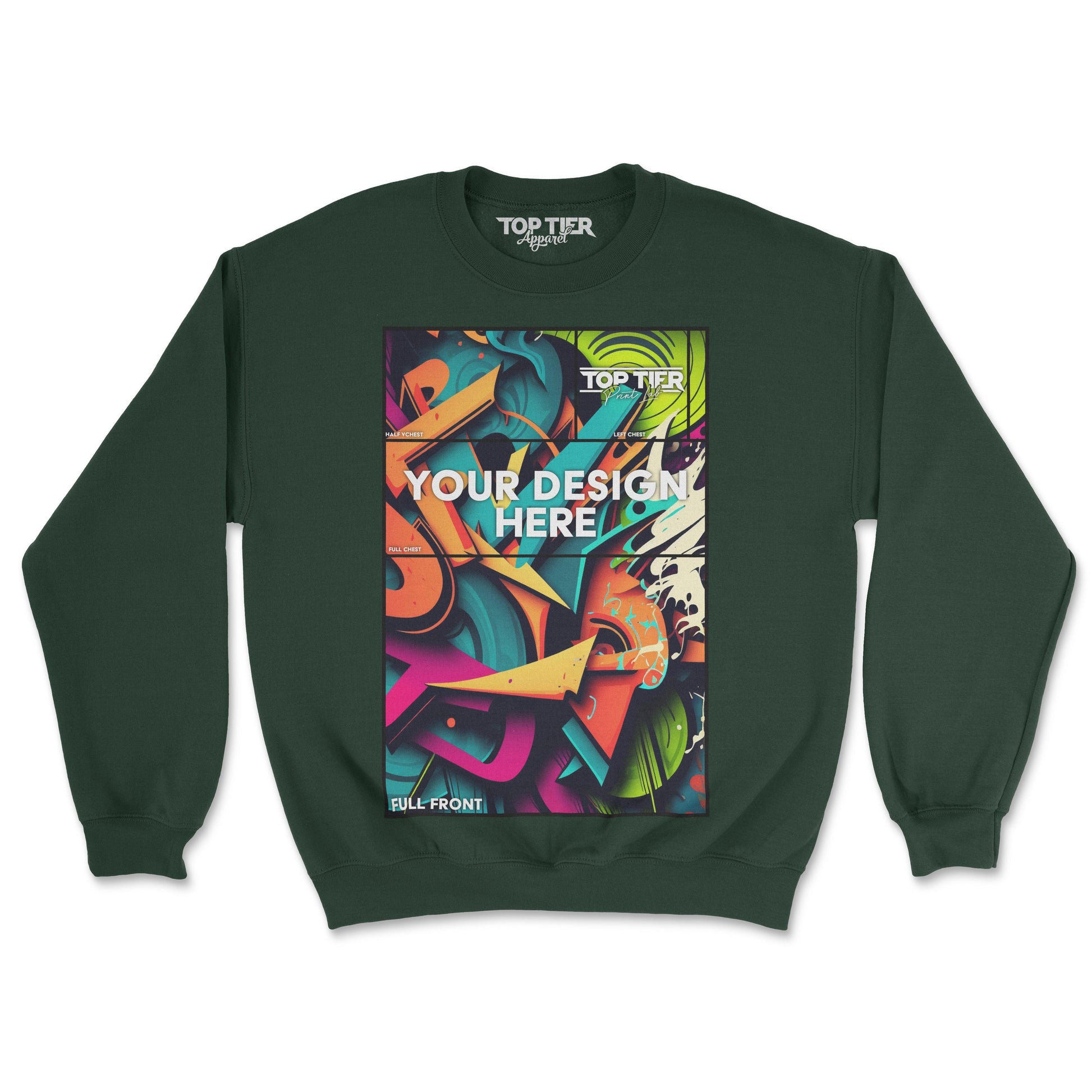 SINGLE CUSTOM FULL COLOR CREWNECK SWEATSHIRTS - TopTierPrintLab