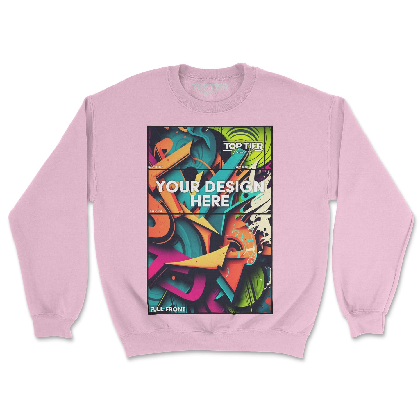 SINGLE CUSTOM FULL COLOR CREWNECK SWEATSHIRTS - TopTierPrintLab