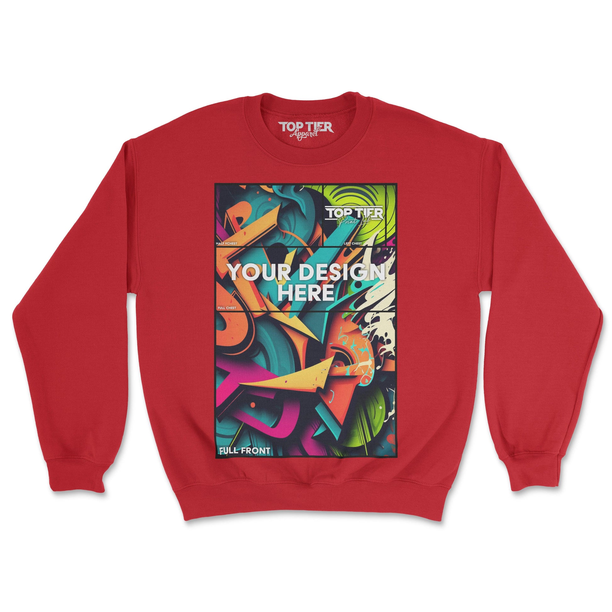 SINGLE CUSTOM FULL COLOR CREWNECK SWEATSHIRTS - TopTierPrintLab