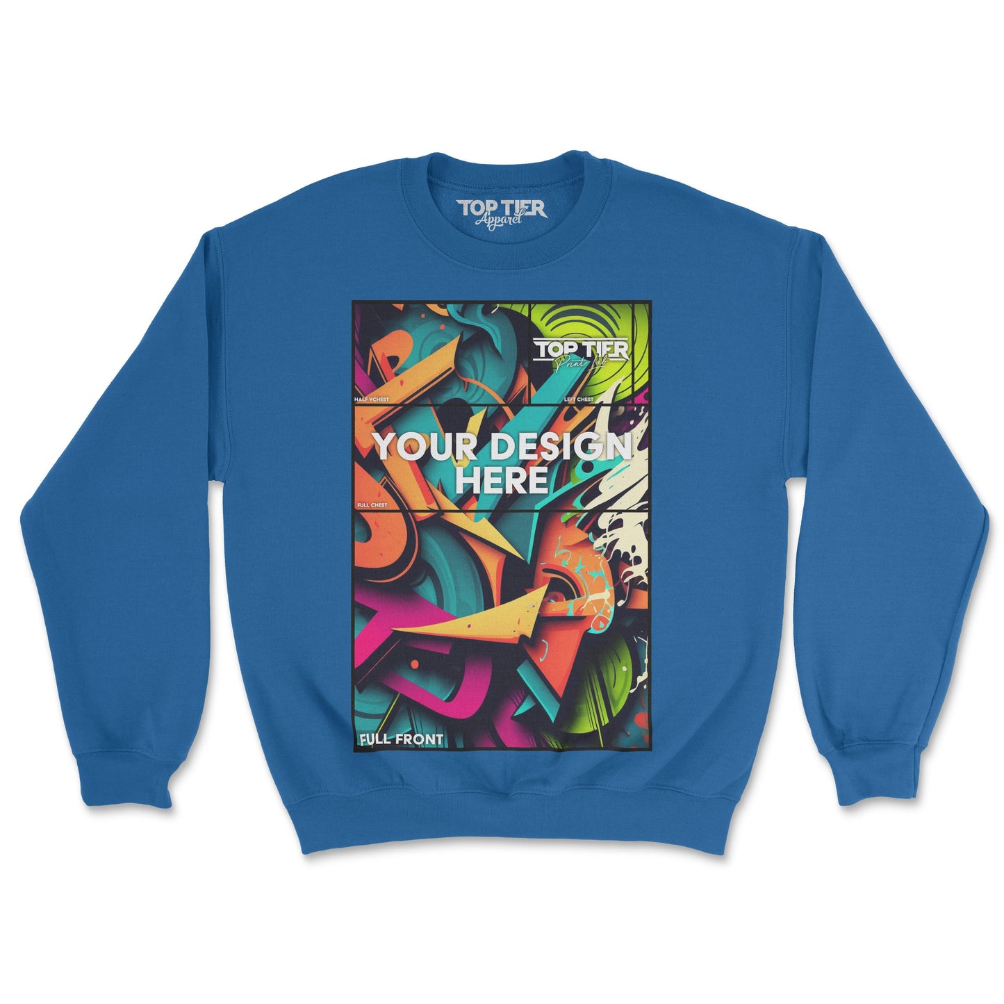 SINGLE CUSTOM FULL COLOR CREWNECK SWEATSHIRTS - TopTierPrintLab