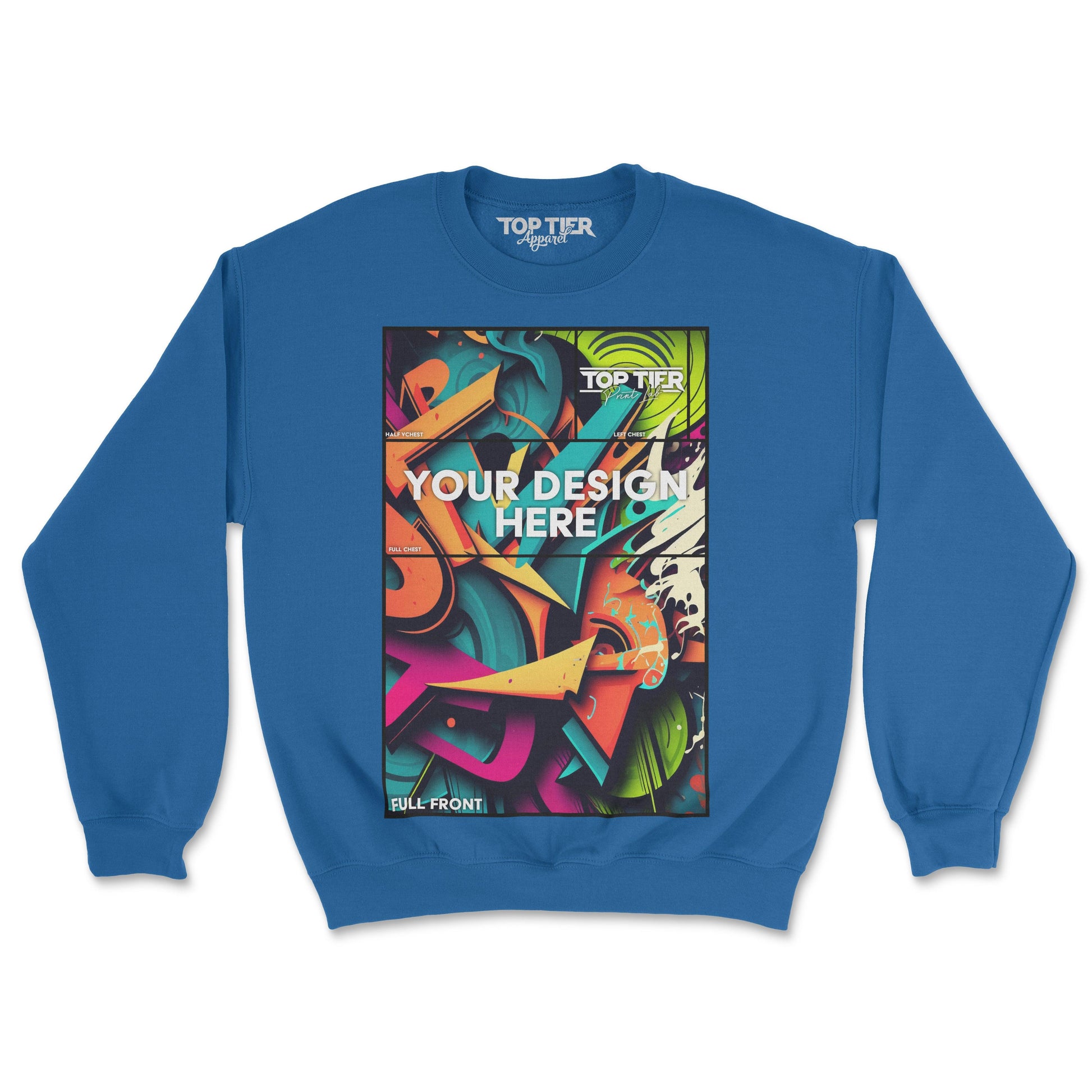 SINGLE CUSTOM FULL COLOR CREWNECK SWEATSHIRTS - TopTierPrintLab