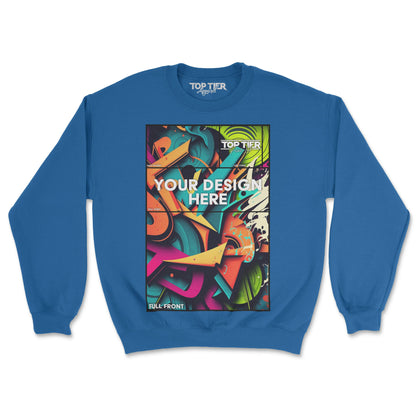 SINGLE CUSTOM FULL COLOR CREWNECK SWEATSHIRTS - TopTierPrintLab