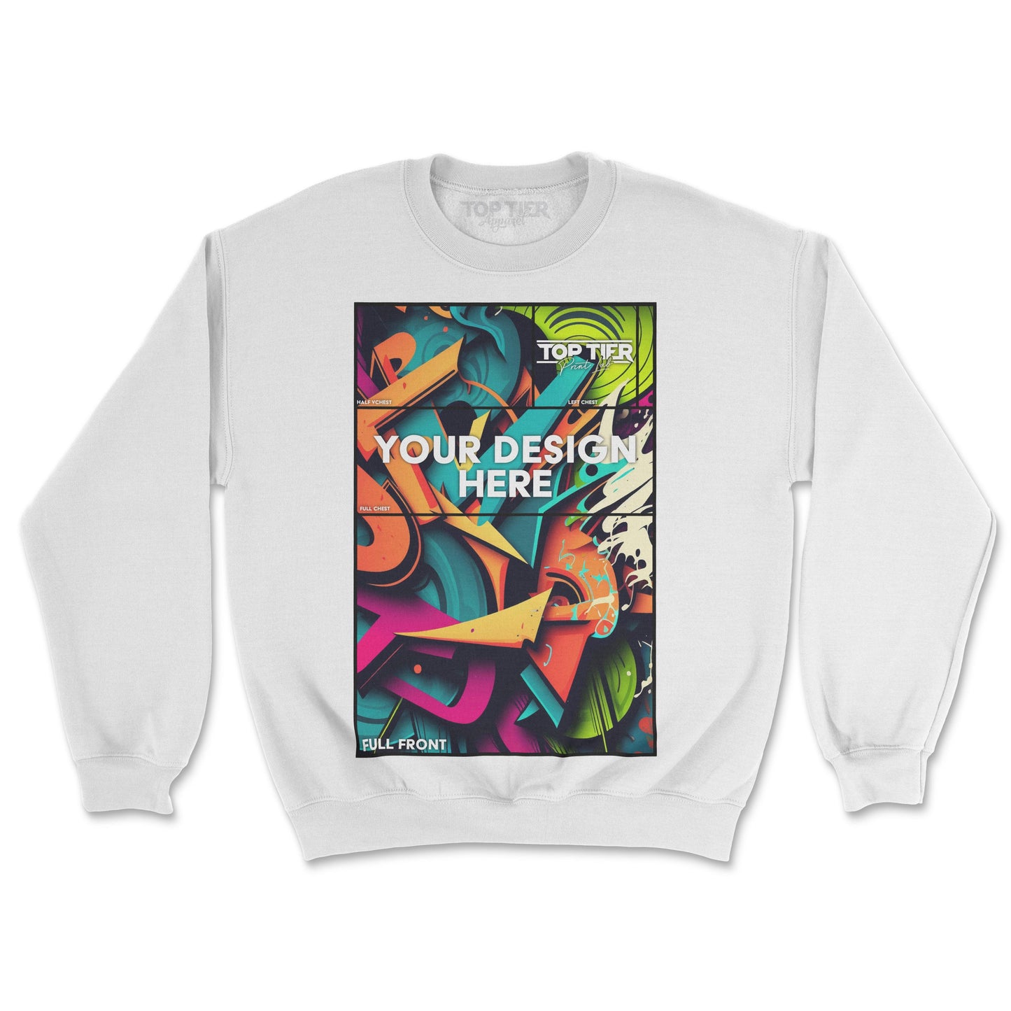 SINGLE CUSTOM FULL COLOR CREWNECK SWEATSHIRTS - TopTierPrintLab