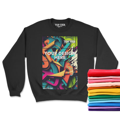 SINGLE CUSTOM FULL COLOR CREWNECK SWEATSHIRTS - TopTierPrintLab